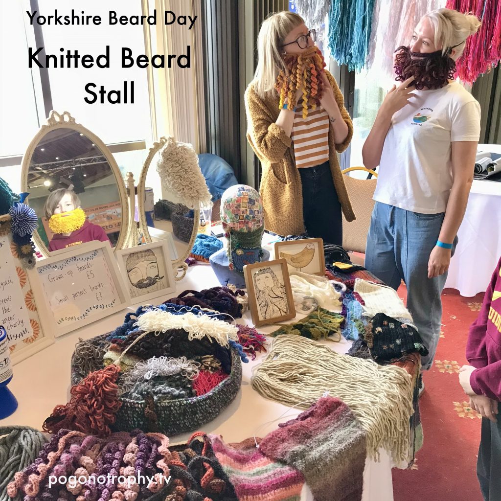 Knitted Beard stall at Yorkshire Beard Day