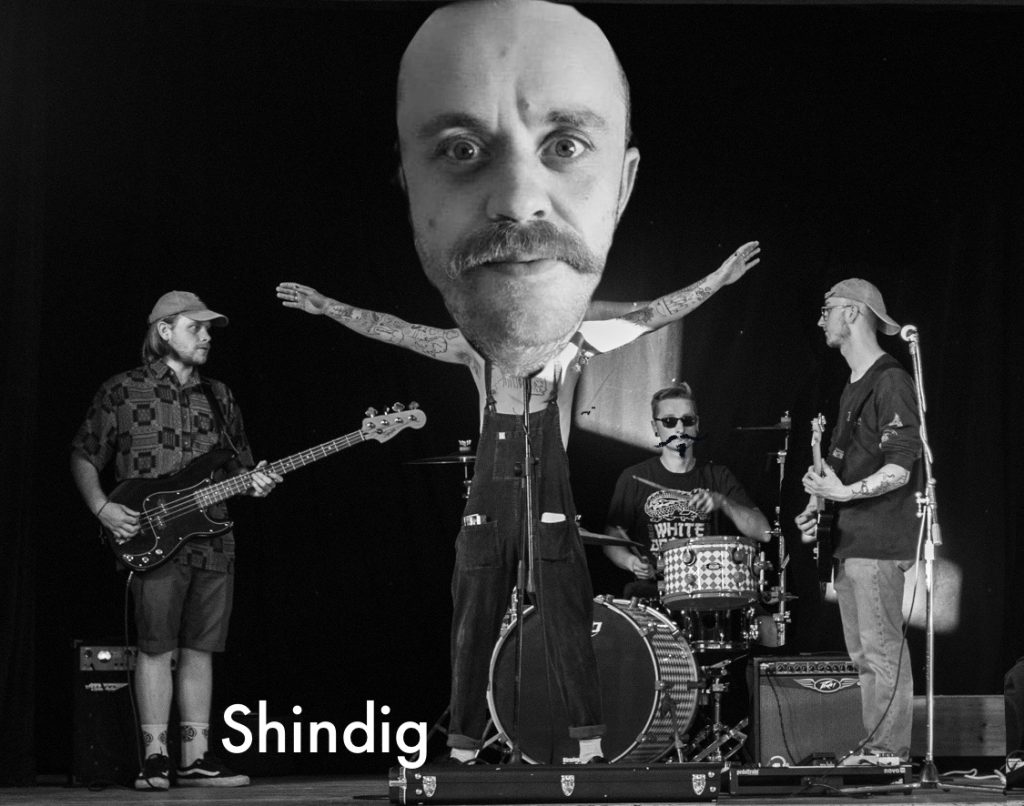 The 4 members of beard friendly band Shindig
