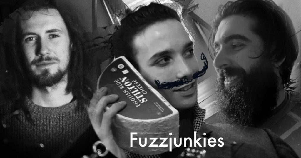 The 3 members of beard friendly band Fuzzjunkies